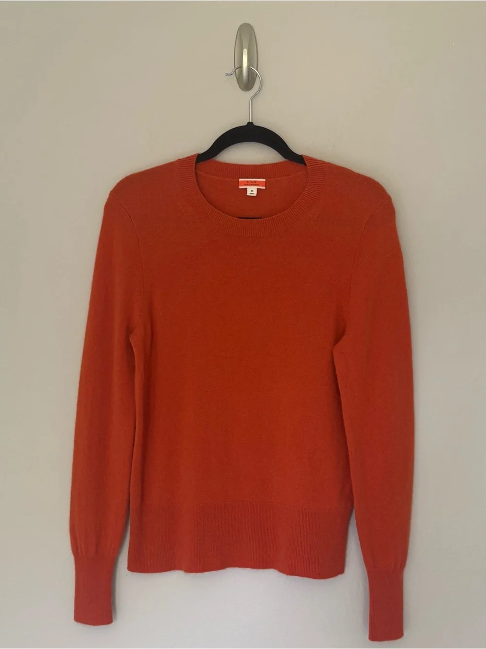 J.Crew 100% Cashmere Crewneck Sweater Burnt Orange Rust Terracotta -  Medium